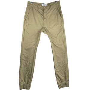 GOLDEN Denim Jogger Jeans, khaki, waist sz. 30, men's,‎ casual, comfy, preppy